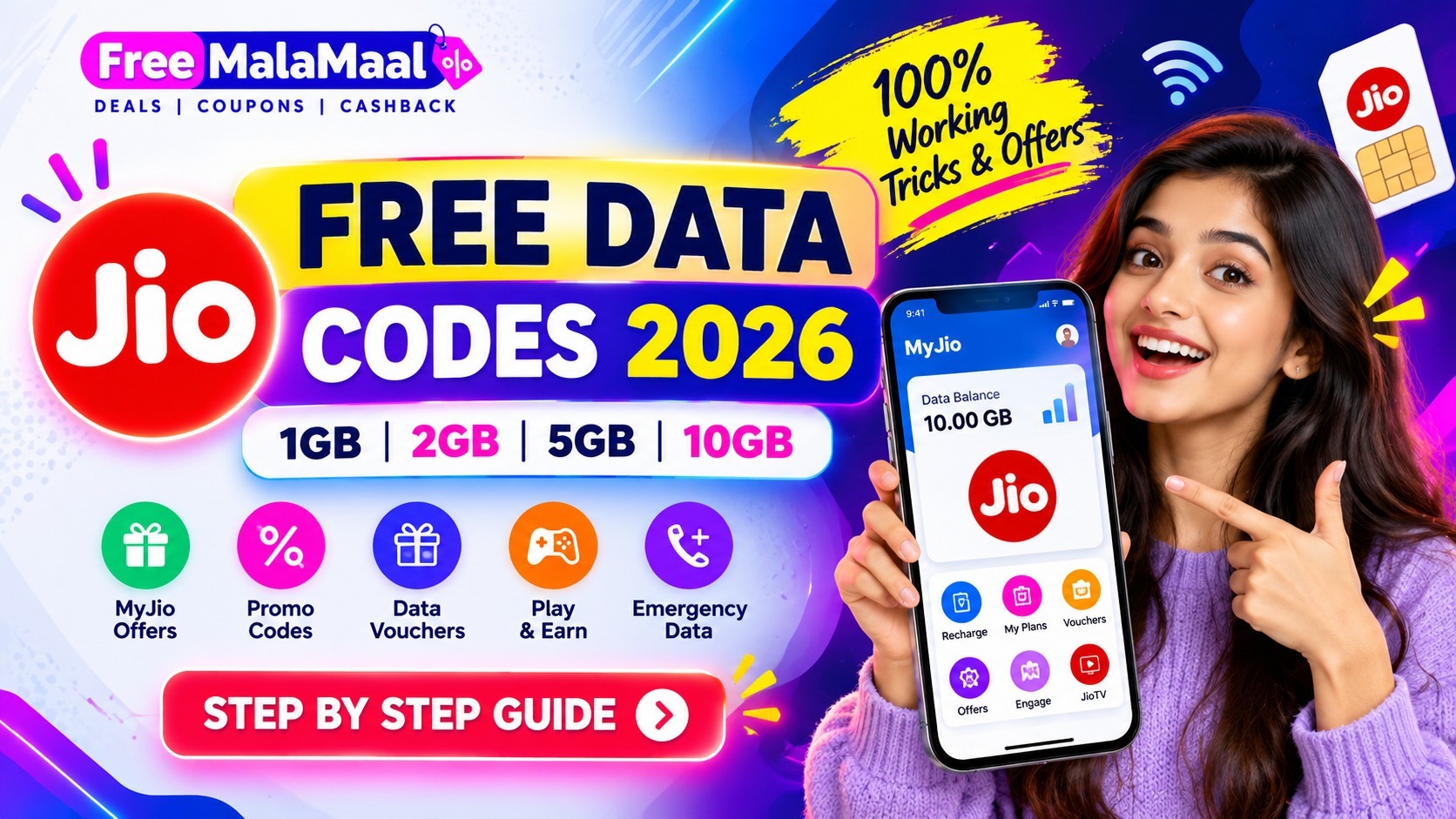 Jio Free Data Codes in 2027: How to Get Free Data, 1GB, 2GB, 5GB & More